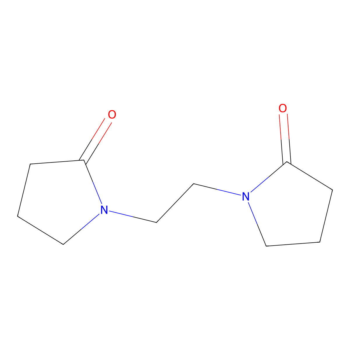 1,1'-(Ethane-1,2-diyl)di(pyrrolidin-2-one) molecular structure, CAS 15395-91-2