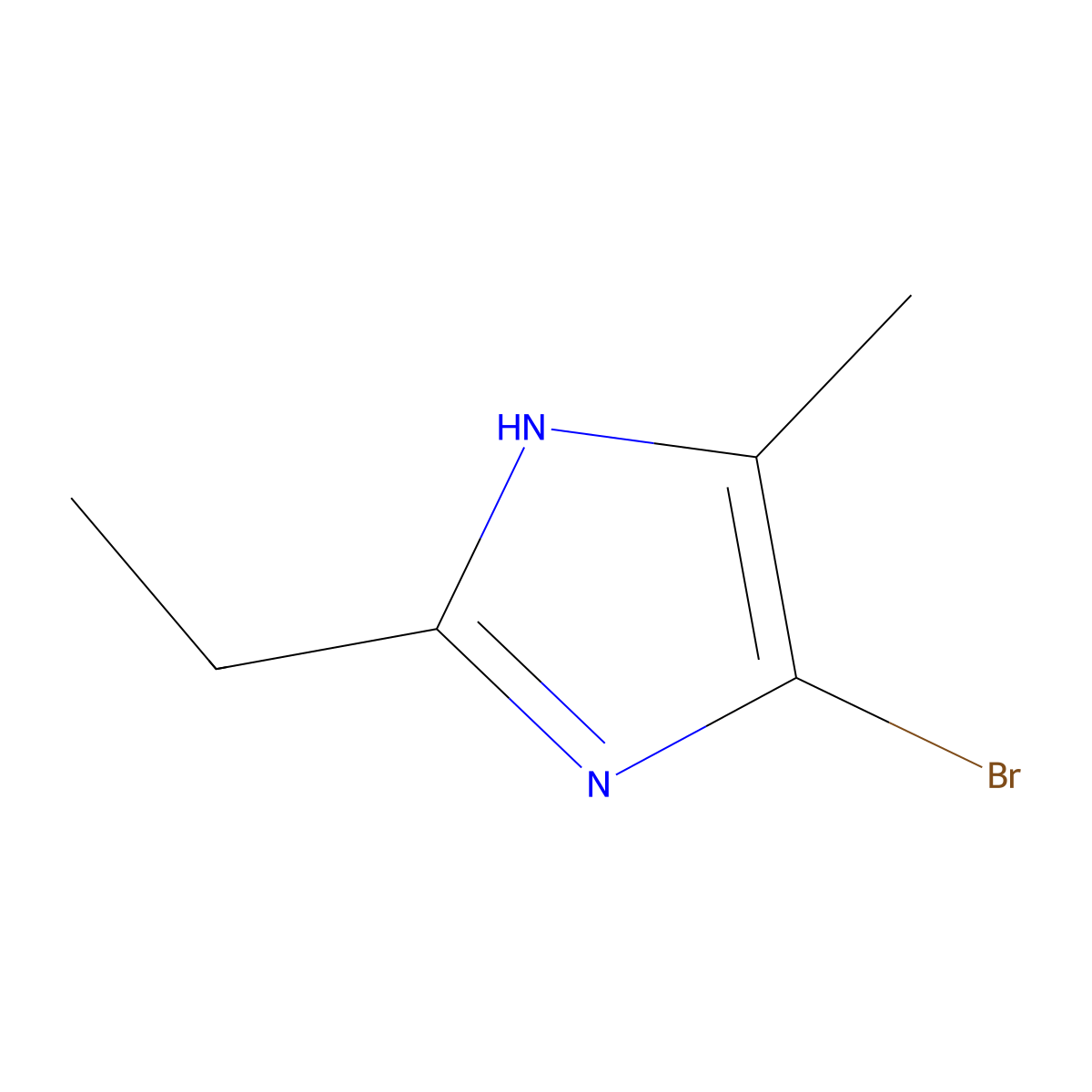 4-bromo-2-ethyl-5-methyl-1H-imidazole molecular structure, CAS 1539511-57-3