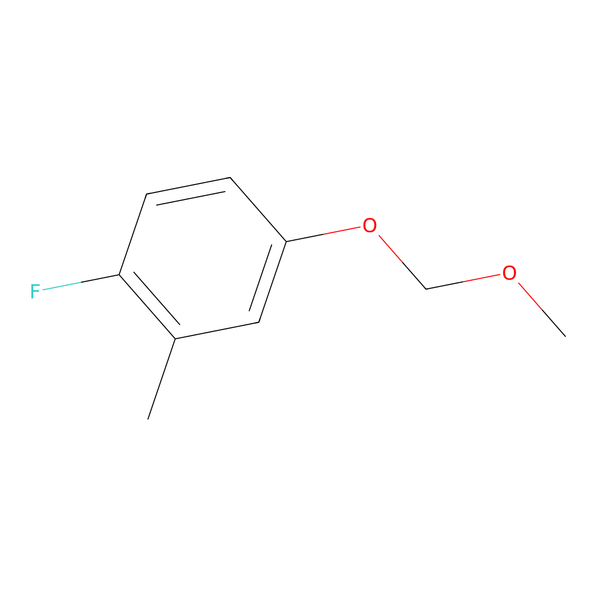 1-Fluoro-4-(methoxymethoxy)-2-methylbenZene molecular structure, CAS 1539513-04-6