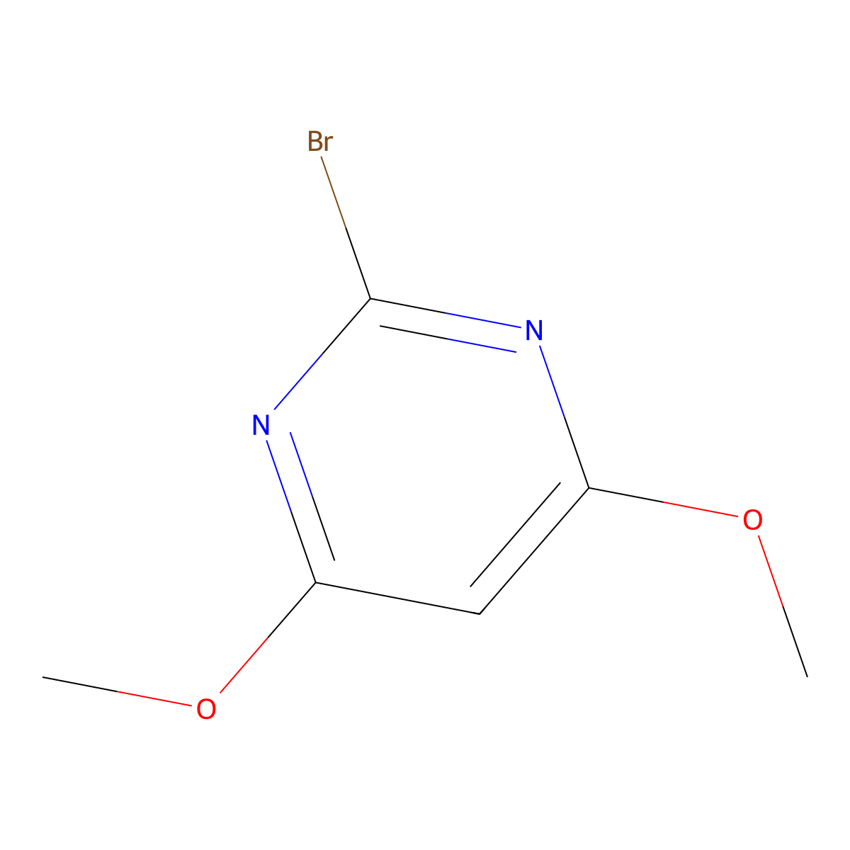 2-Bromo-4,6-dimethoxypyrimidine molecular structure, CAS 153953-02-7