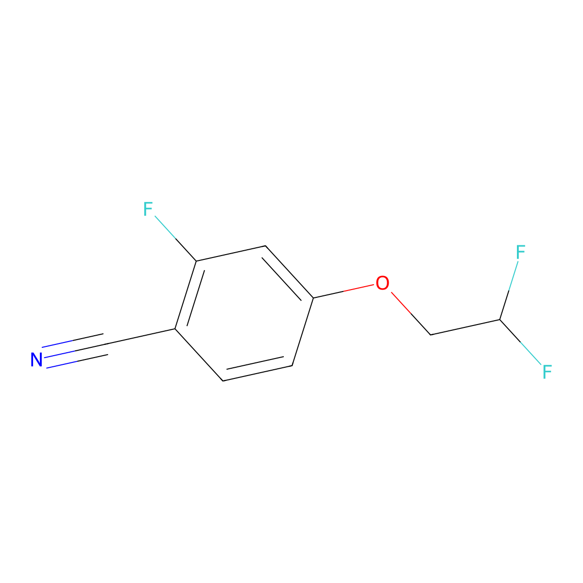 4-(2,2-Difluoroethoxy)-2-fluorobenzonitrile molecular structure, CAS 1539535-70-0