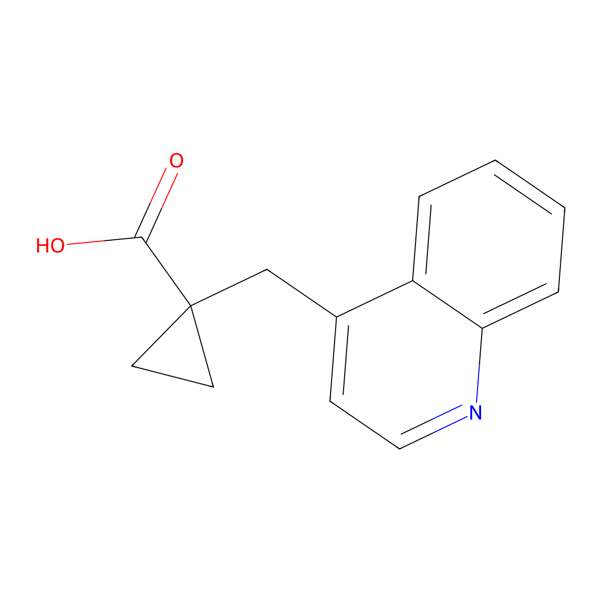 1-(Quinolin-4-ylmethyl)cyclopropane-1-carboxylic acid molecular structure, CAS 1539537-35-3
