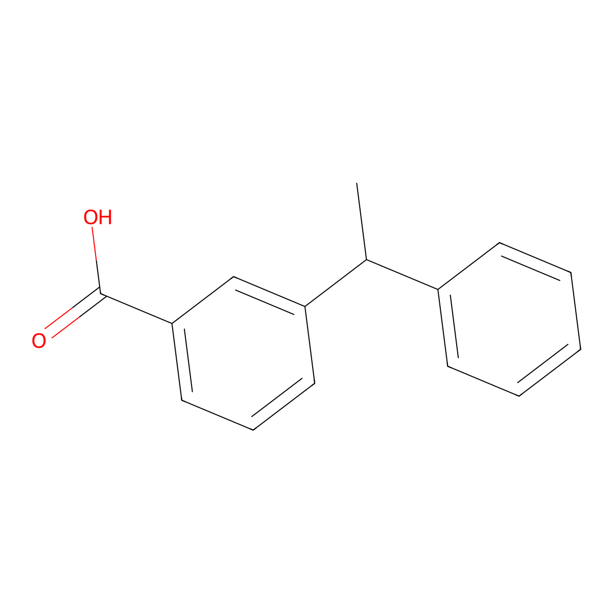 3-(1-Phenylethyl)benzoic acid molecular structure, CAS 1539543-28-6