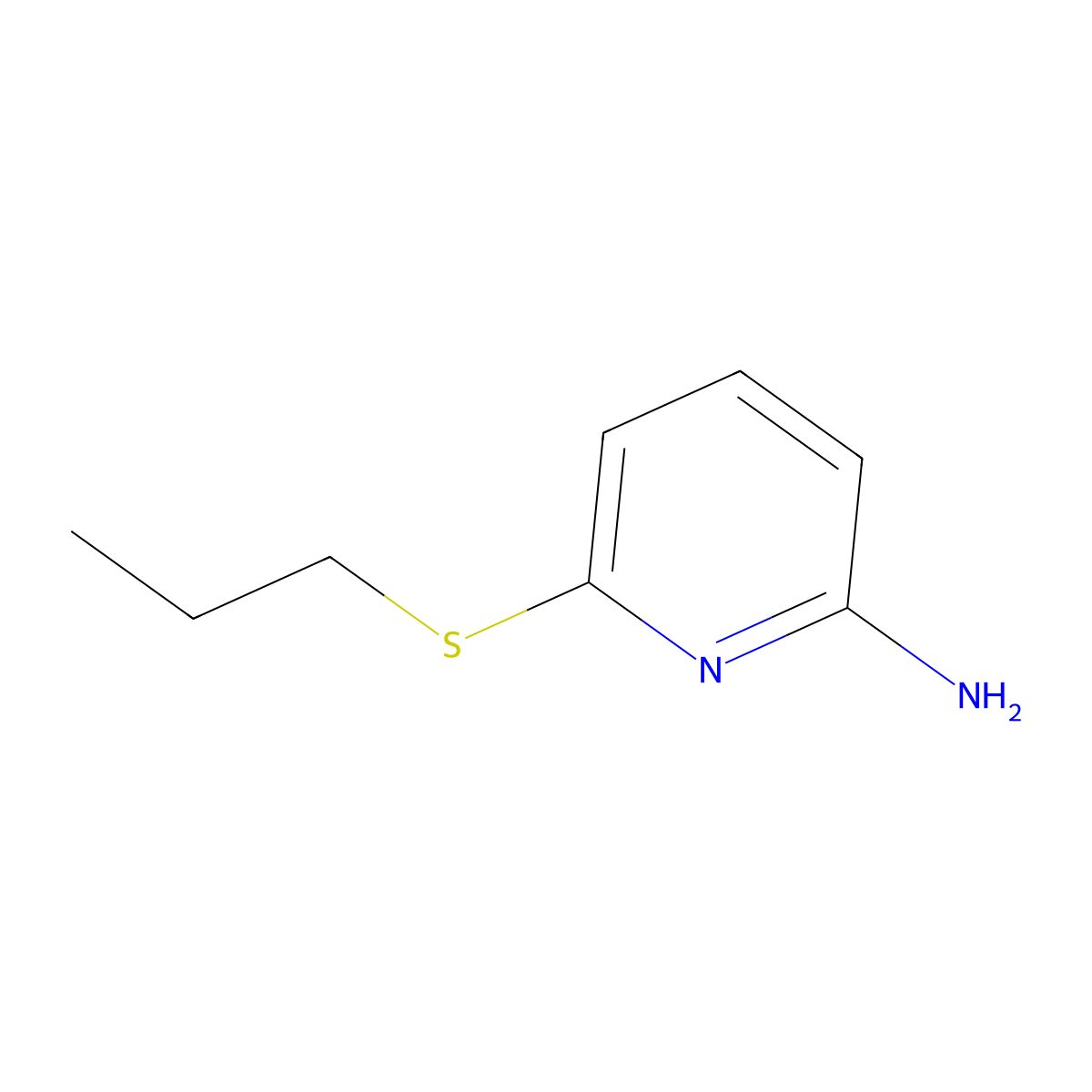 6-(Propylsulfanyl)pyridin-2-amine molecular structure, CAS 1539572-09-2