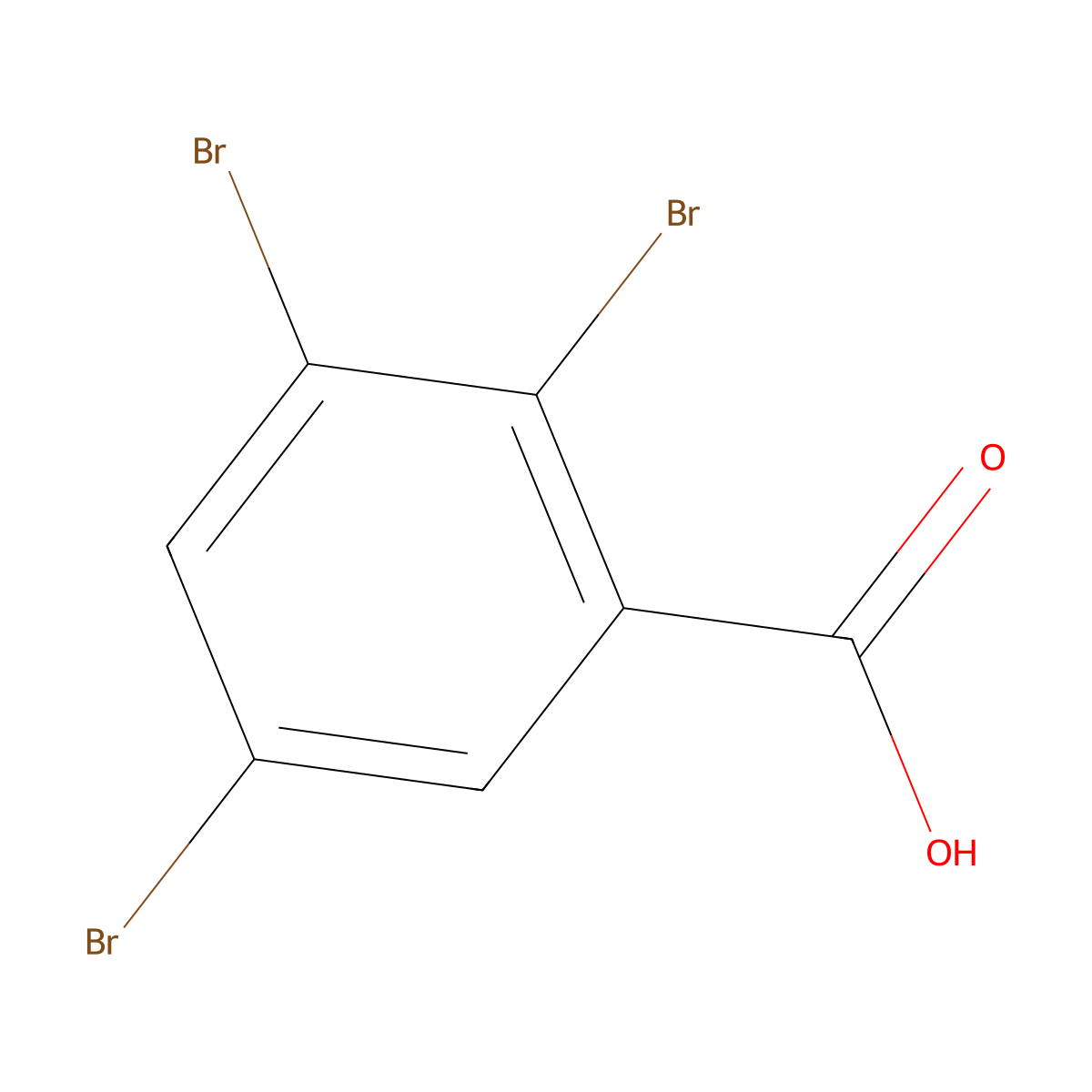 2,3,5-Tribromobenzoic acid molecular structure, CAS 15396-38-0