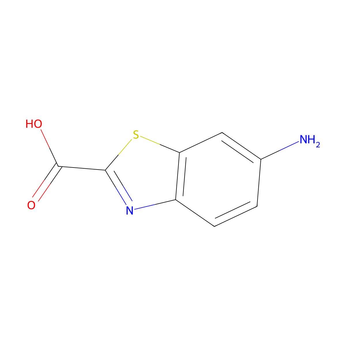 6-Aminobenzo[d]thiazole-2-carboxylic acid molecular structure, CAS 1539608-27-9