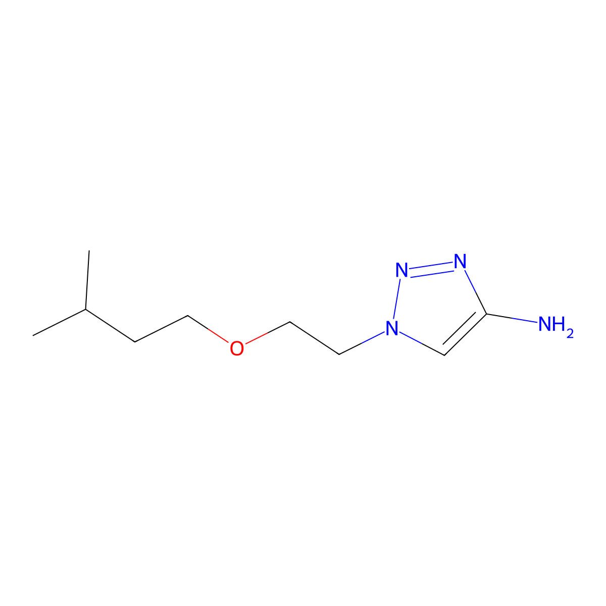 1-(2-(Isopentyloxy)ethyl)-1h-1,2,3-triazol-4-amine molecular structure, CAS 1539617-25-8