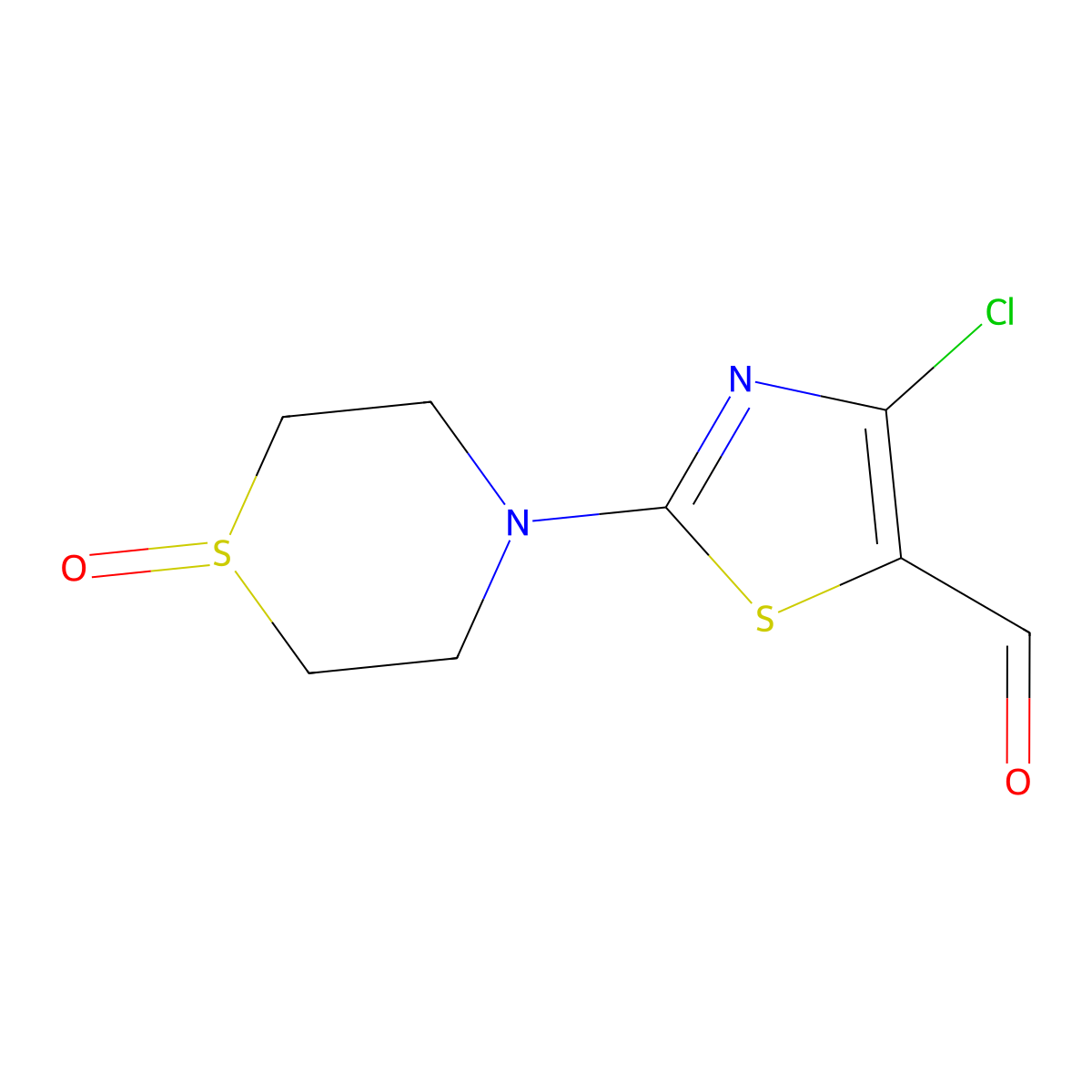 4-Chloro-2-(1-oxidothiomorpholino)thiazole-5-carbaldehyde molecular structure, CAS 1539619-86-7