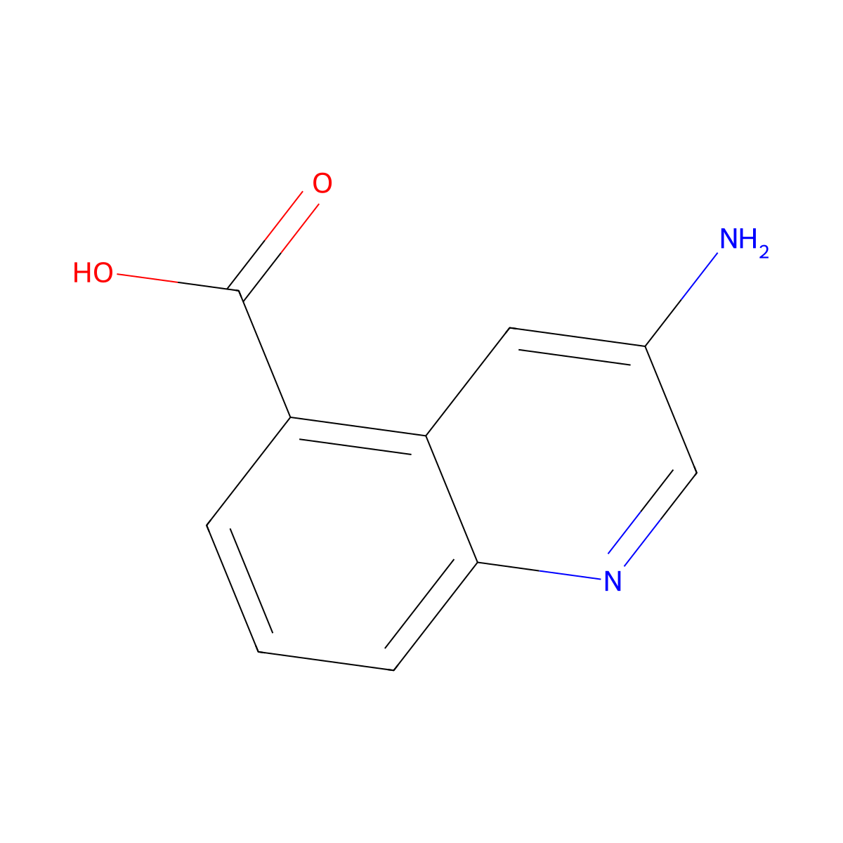 3-Aminoquinoline-5-carboxylic acid molecular structure, CAS 1539636-62-8