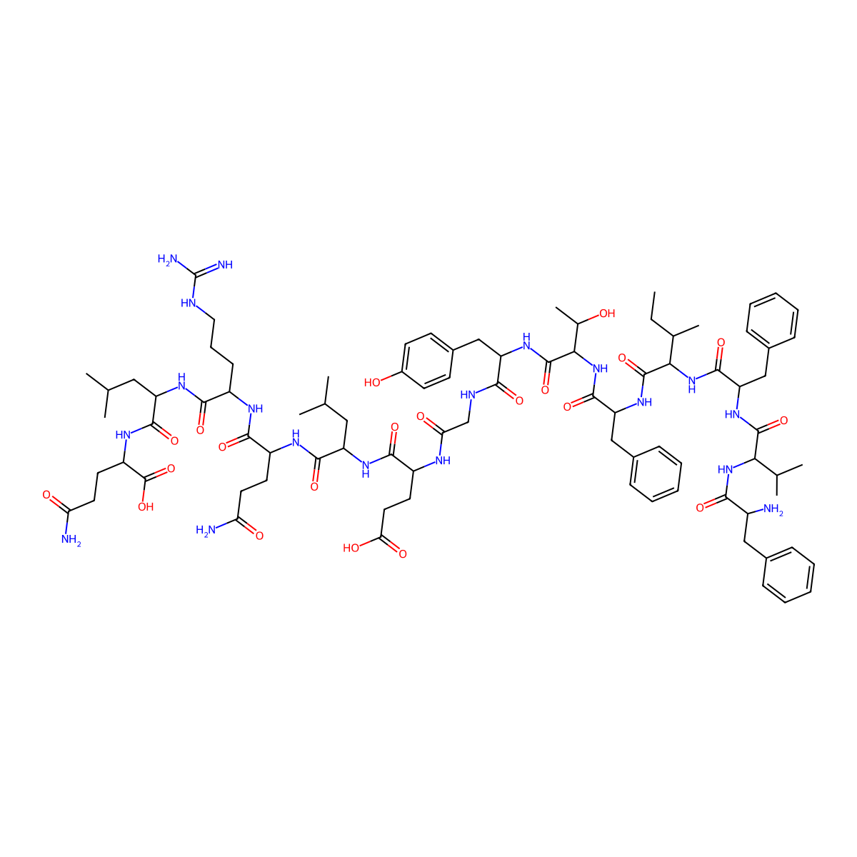 H-Phe-Val-Phe-Ile-Phe-Thr-Tyr-Gly-Glu-Leu-Gln-Arg-Leu-Gln-OH molecular structure, CAS 153966-48-4