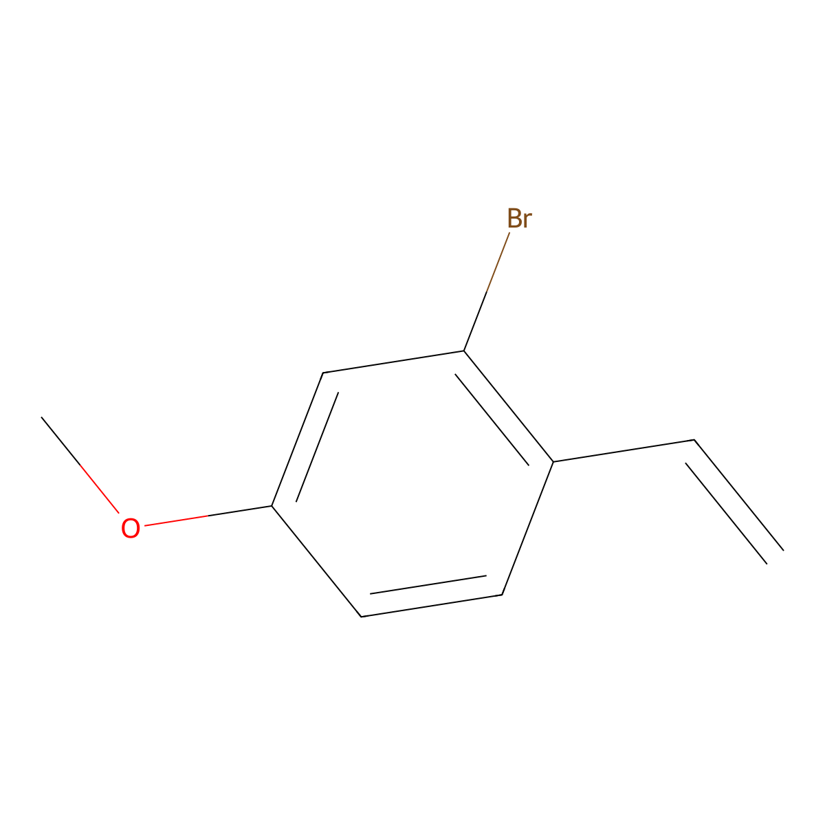 2-Bromo-1-ethenyl-4-methoxybenzene molecular structure, CAS 153967-97-6