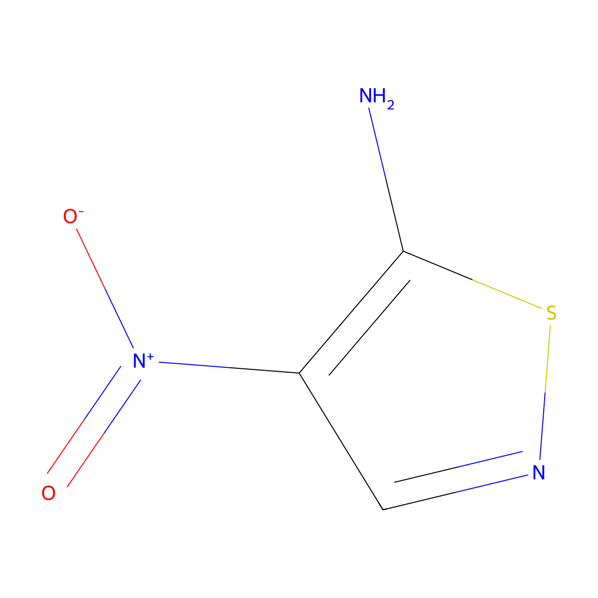 4-Nitroisothiazol-5-amine molecular structure, CAS 153970-45-7