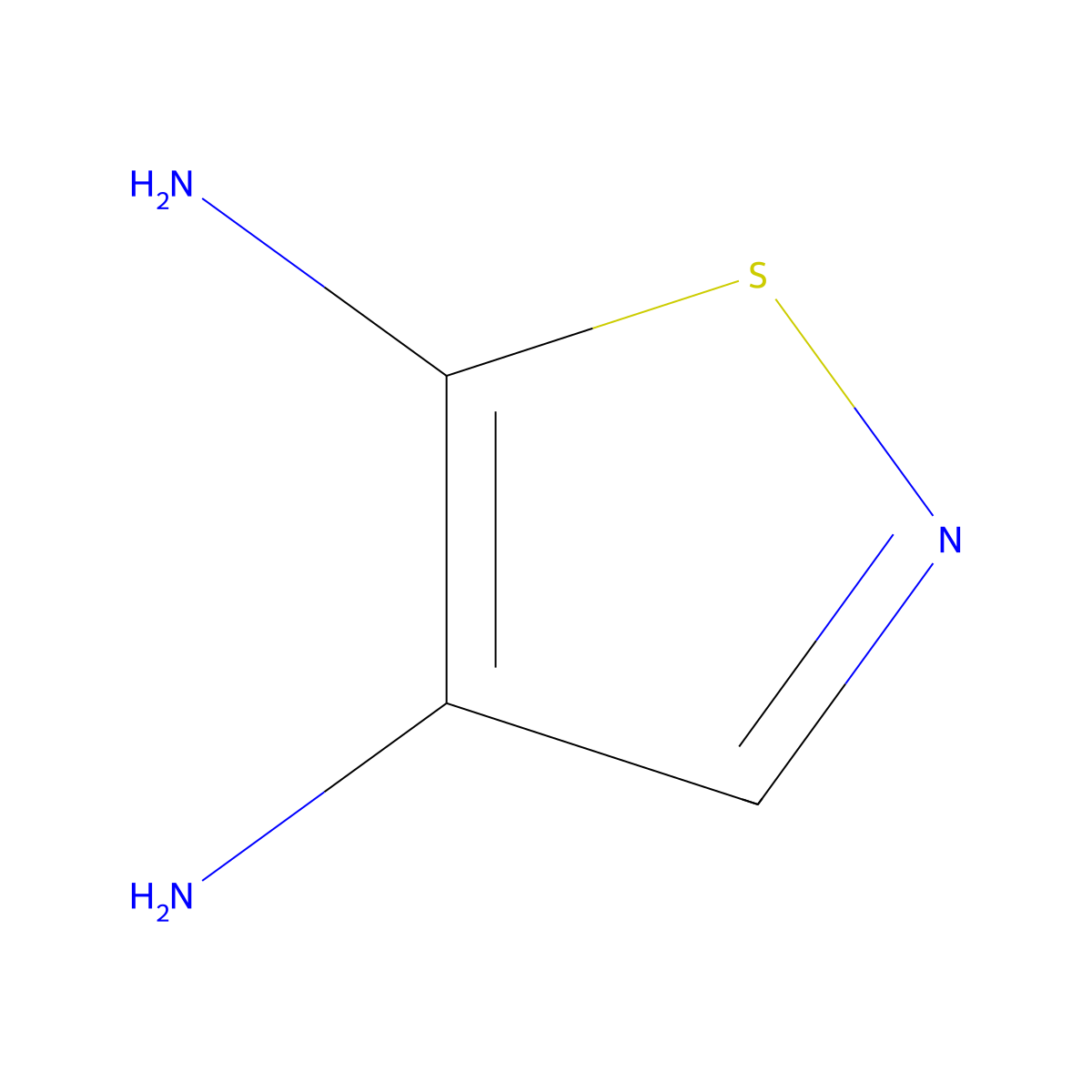 Isothiazole-4,5-diamine molecular structure, CAS 153970-46-8