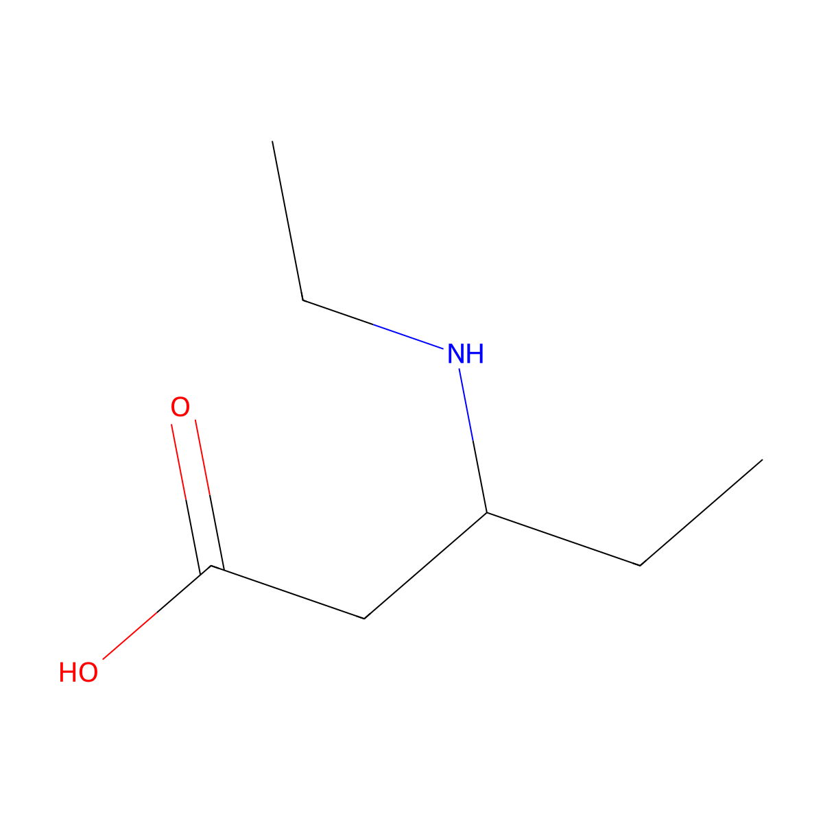 3-(Ethylamino)-pentanoic acid molecular structure, CAS 1539722-71-8