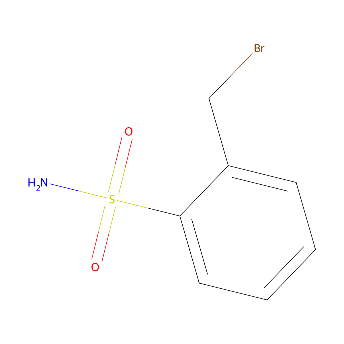 2-(Bromomethyl)benzenesulfonamide molecular structure, CAS 153974-13-1