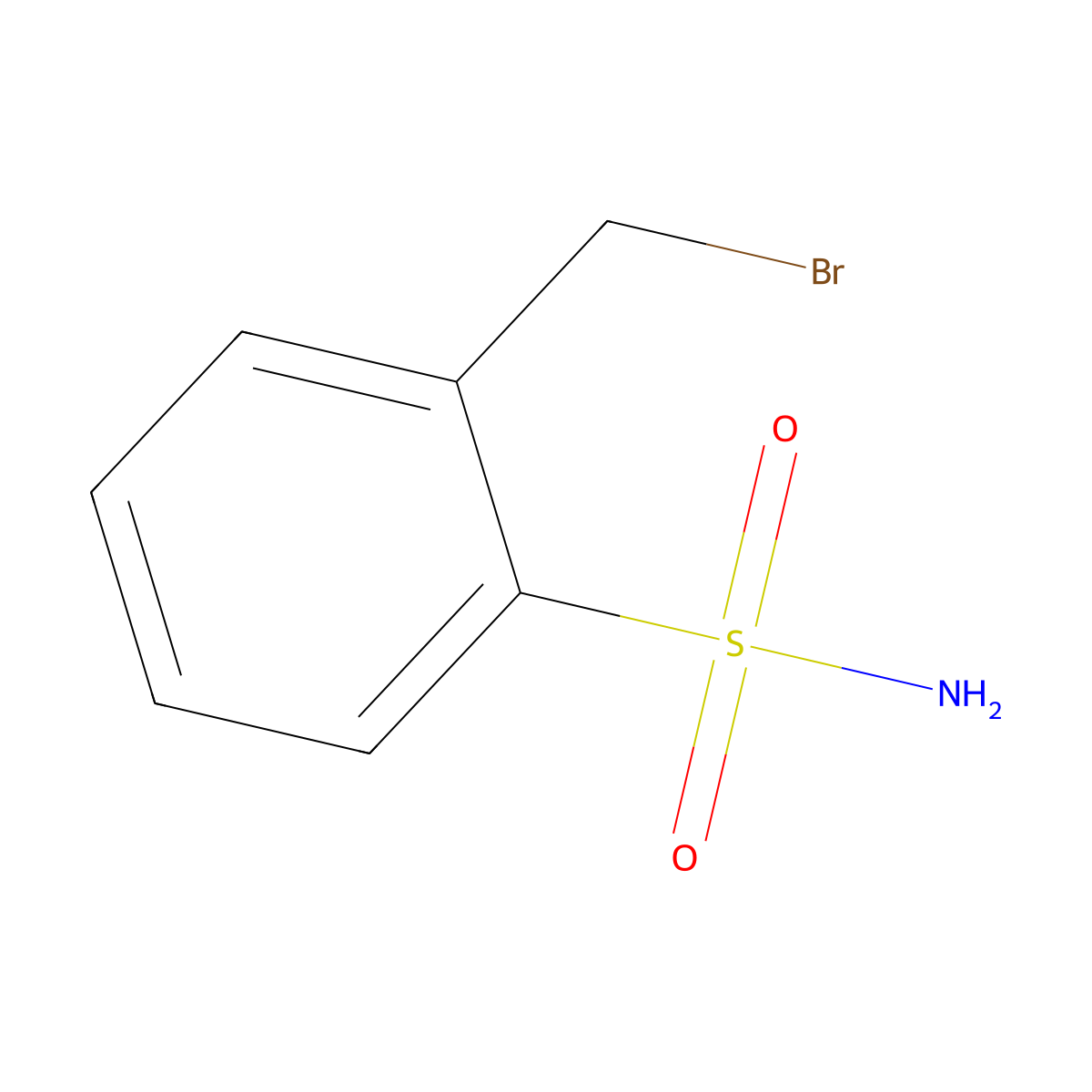 2-(Bromomethyl)benzenesulfonamide molecular structure, CAS 153974-13-1