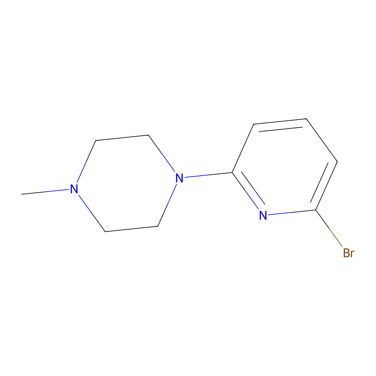 1-(6-Bromopyridin-2-yl)-4-methylpiperazine molecular structure, CAS 153976-27-3