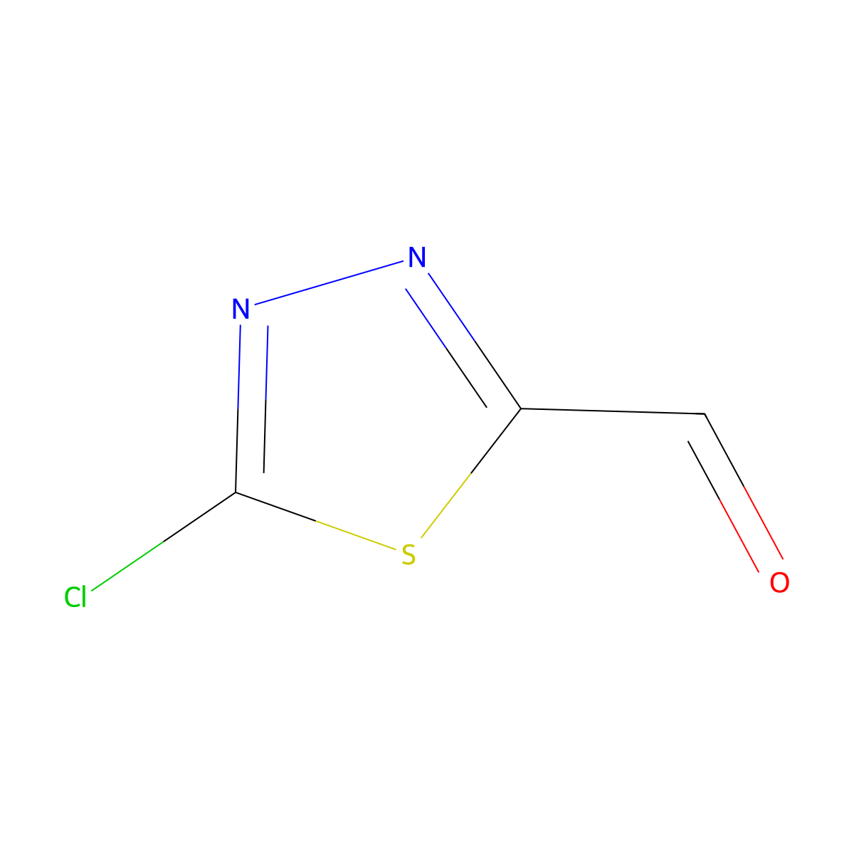 5-Chloro-1,3,4-thiadiazole-2-carbaldehyde molecular structure, CAS 1539780-64-7