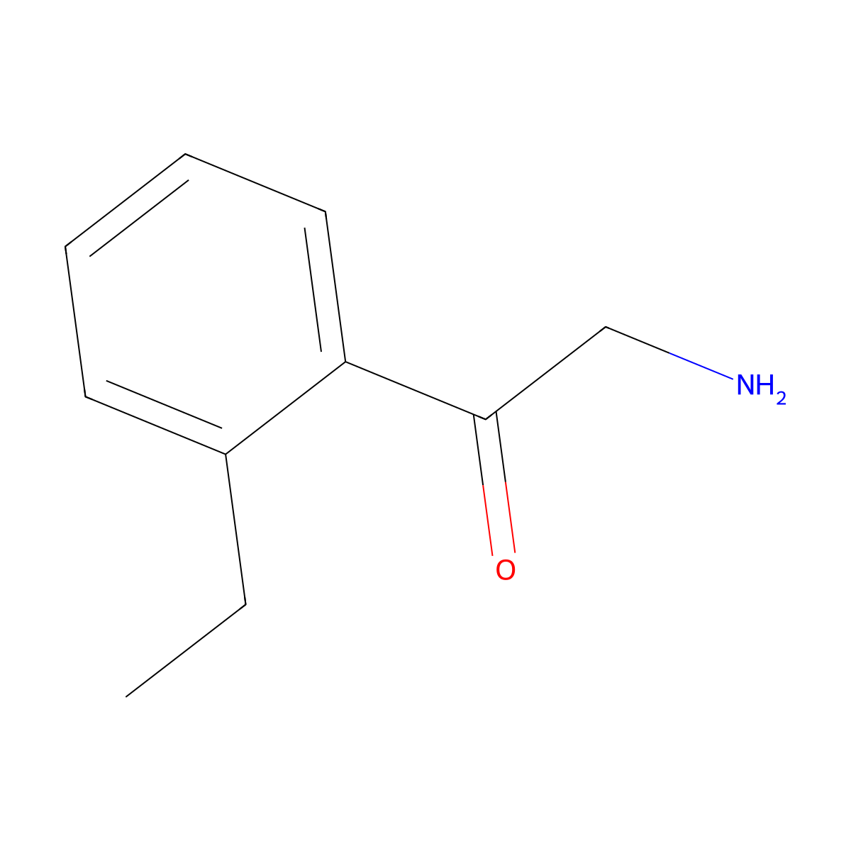 2-Amino-1-(2-ethylphenyl)ethan-1-one molecular structure, CAS 1539784-57-0