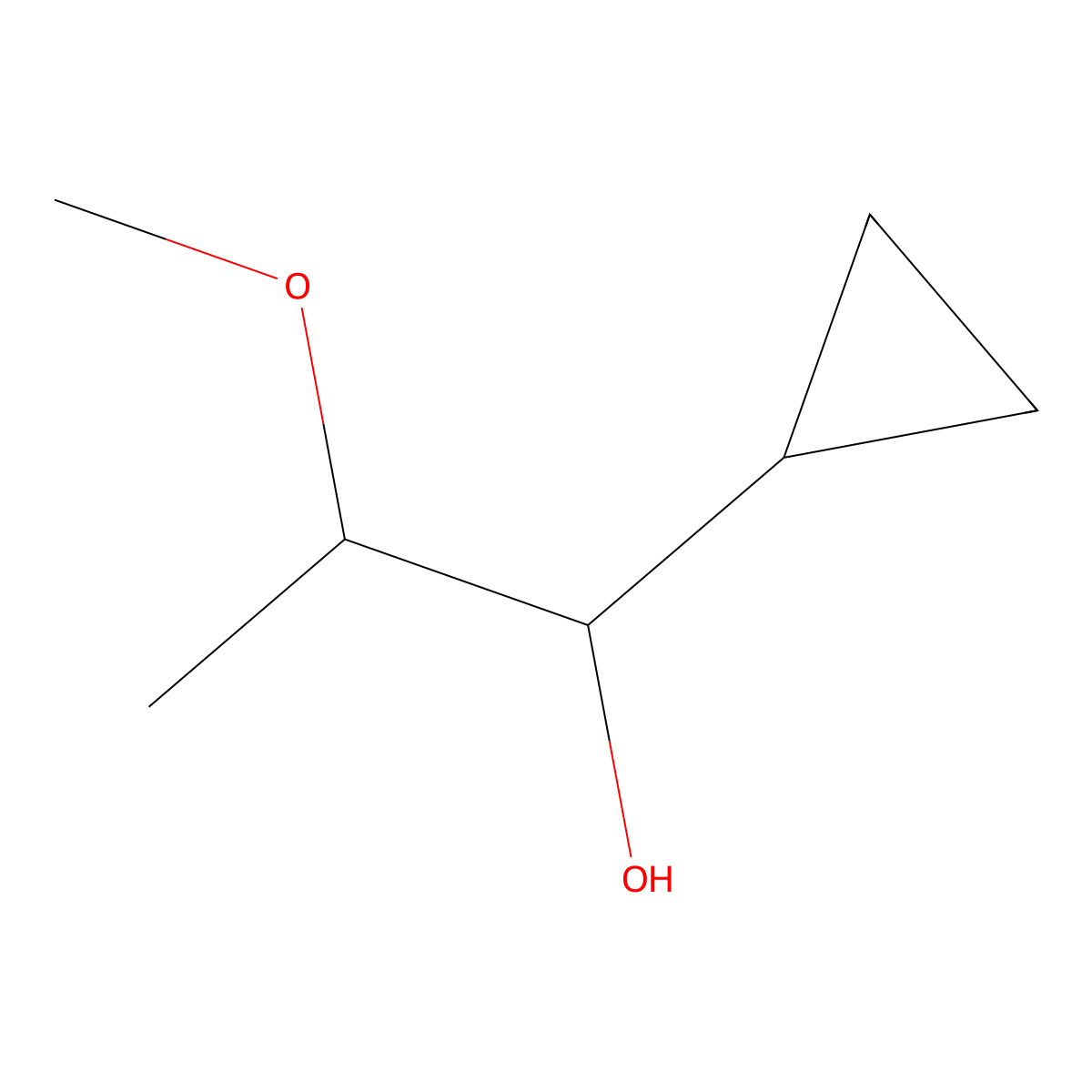 1-Cyclopropyl-2-methoxypropan-1-ol molecular structure, CAS 1539787-19-3