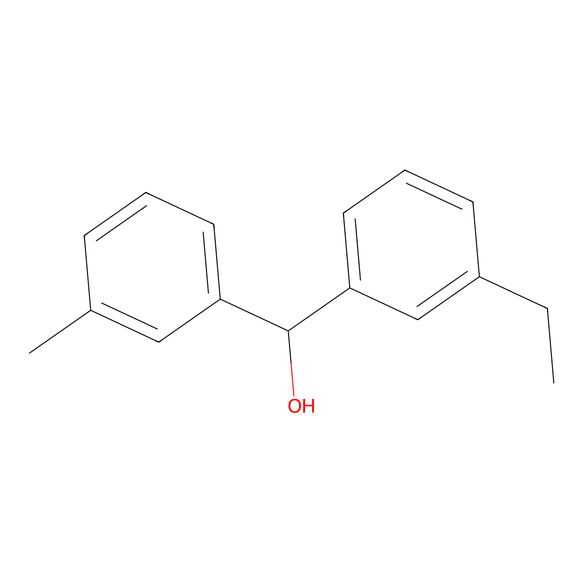 (3-Ethylphenyl)(m-tolyl)methanol molecular structure, CAS 1539792-23-8