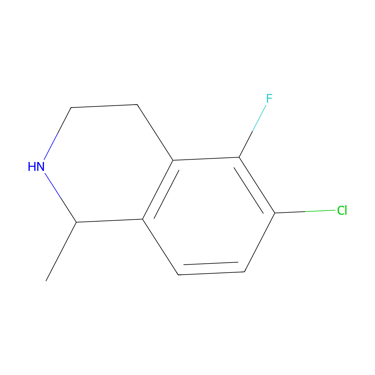 6-Chloro-5-fluoro-1-methyl-1,2,3,4-tetrahydroisoquinoline molecular structure, CAS 1539793-07-1