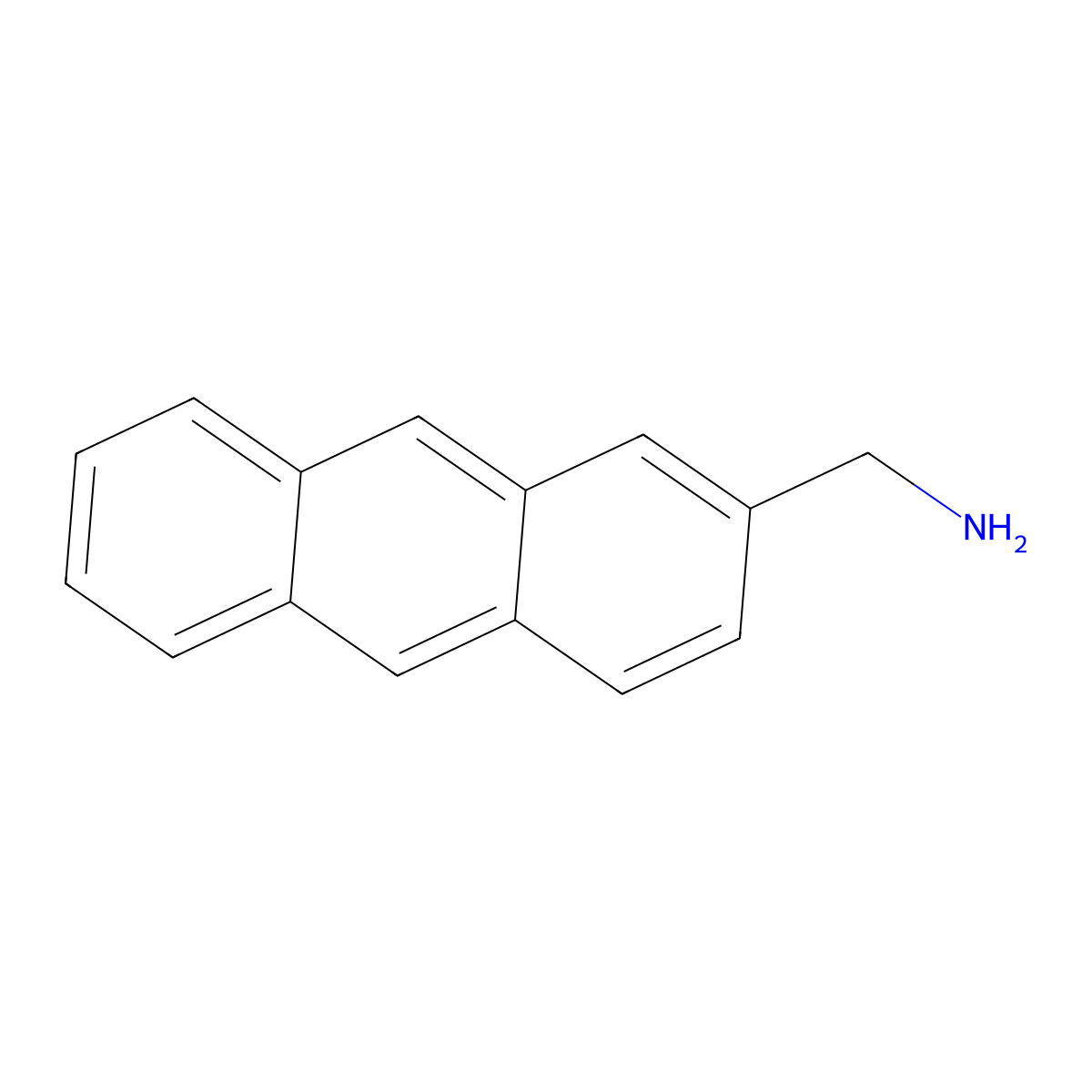 Anthracen-2-ylmethanamine molecular structure, CAS 15398-90-0