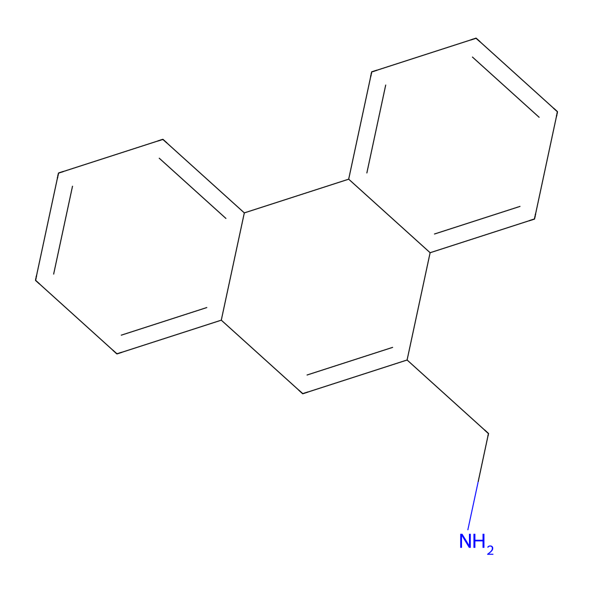 9-Phenanthrenemethanamine molecular structure, CAS 15398-91-1