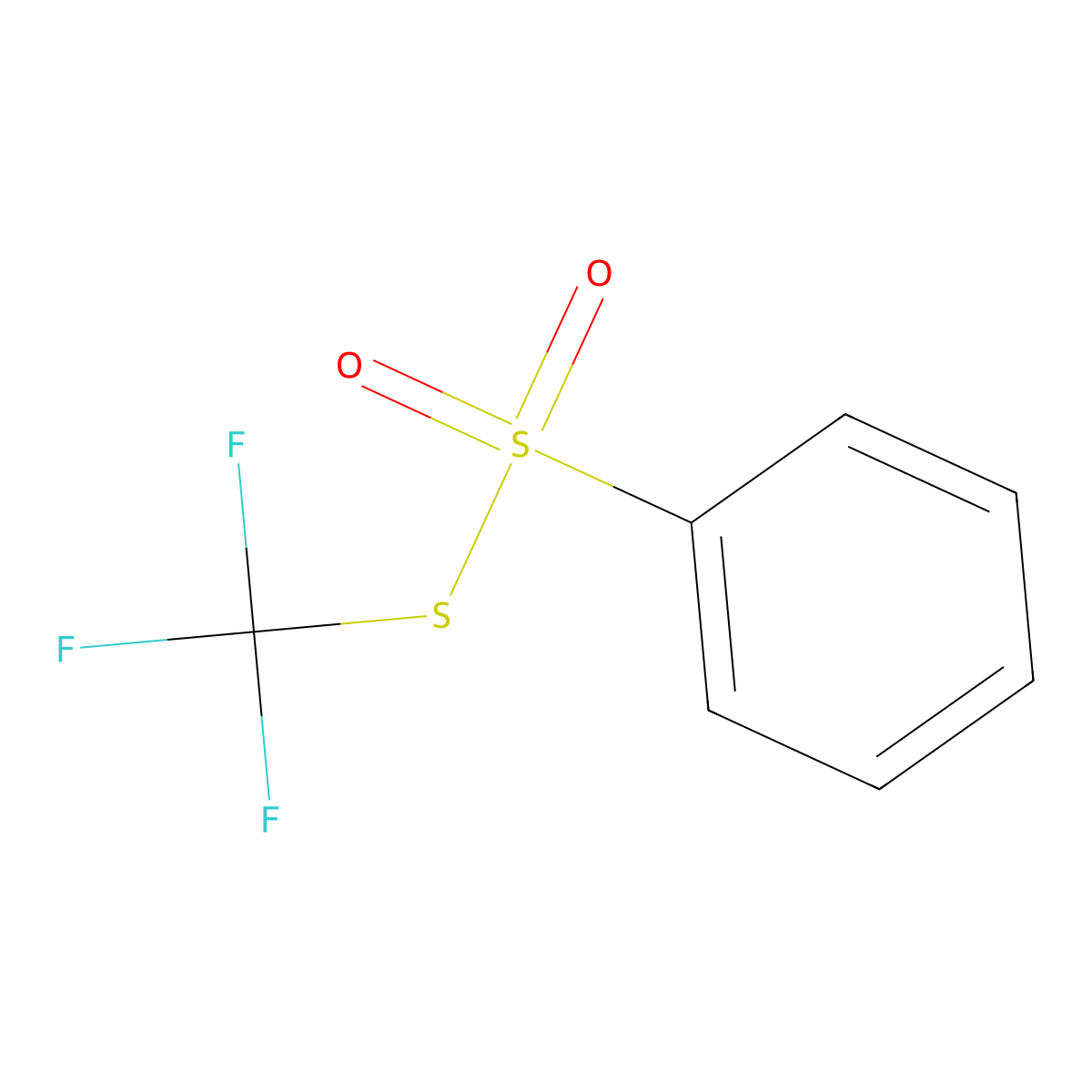 S-(Trifluoromethyl) benzenesulfonothioate molecular structure, CAS 15398-96-6