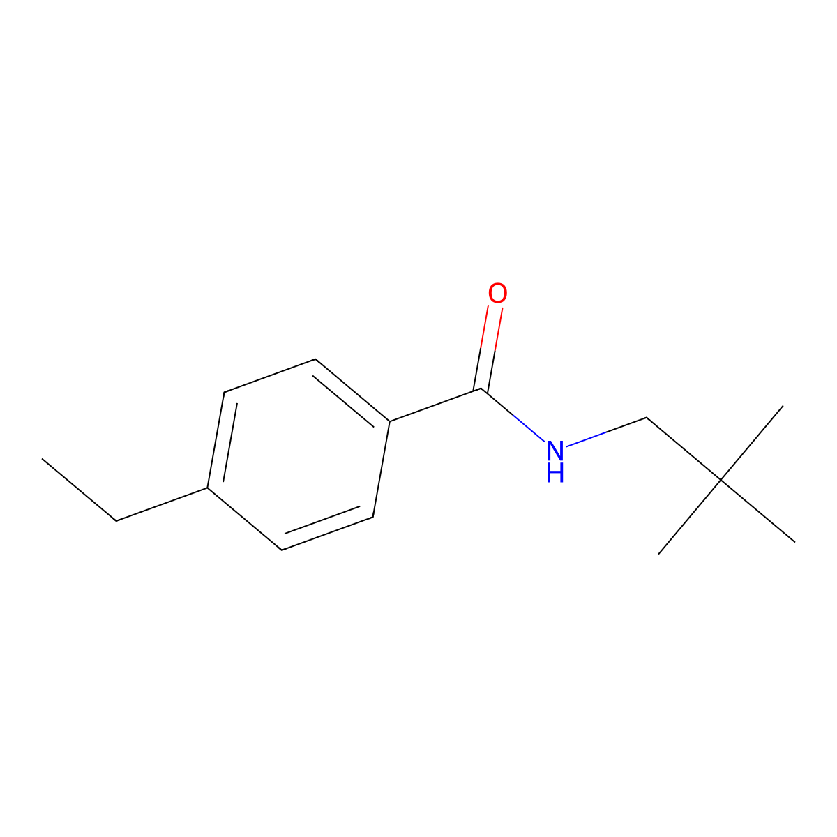 N-(2,2-dimethylpropyl)-4-ethylbenzamide molecular structure, CAS 1539812-06-0