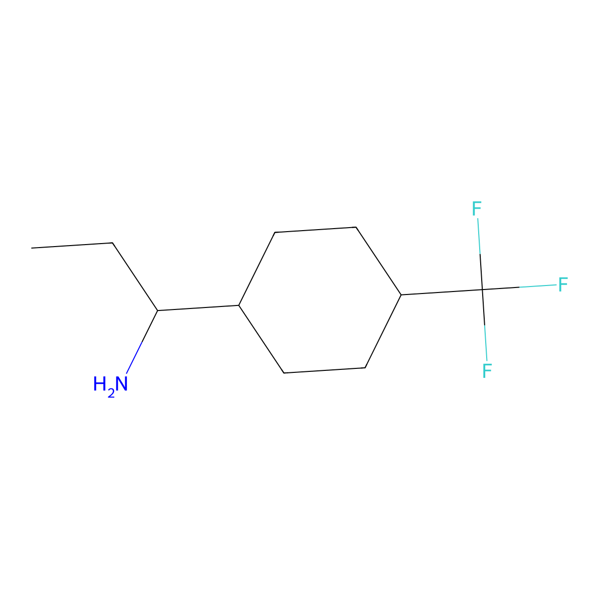 1-[4-(Trifluoromethyl)cyclohexyl]propan-1-amine molecular structure, CAS 1539827-60-5