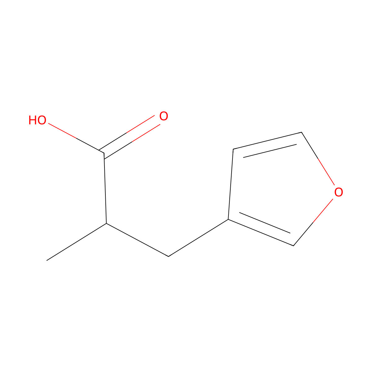 3-(Furan-3-yl)-2-methylpropanoic acid molecular structure, CAS 1539849-57-4