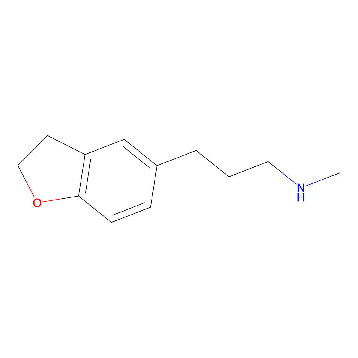 3-(2,3-Dihydrobenzofuran-5-yl)-N-methylpropan-1-amine molecular structure, CAS 1539850-57-1
