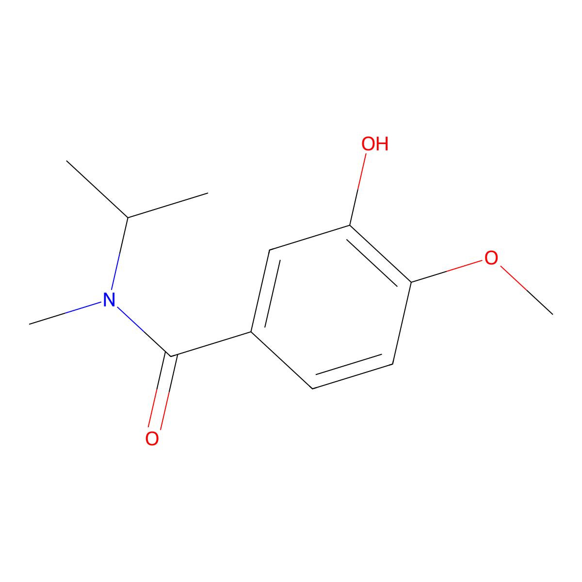3-Hydroxy-4-methoxy-N-methyl-N-(1-methylethyl)benzamide molecular structure, CAS 1539857-78-7