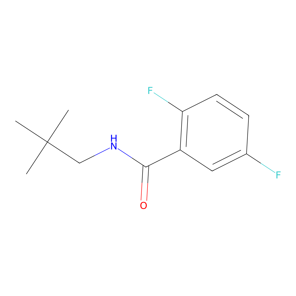 N-(2,2-Dimethylpropyl)-2,5-difluorobenzamide molecular structure, CAS 1539879-48-5