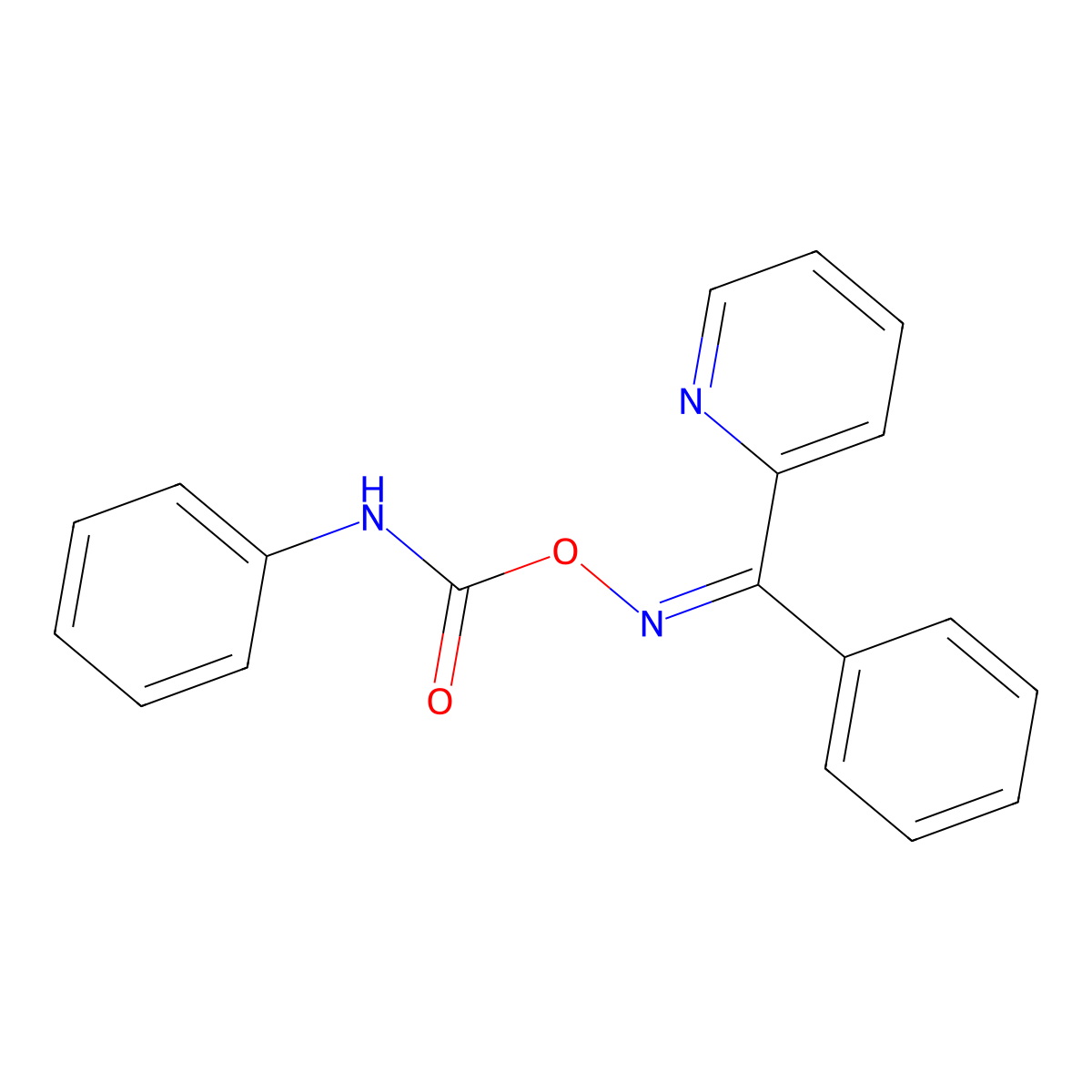 (Phenylimino)({[phenyl(pyridin-2-yl)methylidene]amino}oxy)methanol molecular structure, CAS 15399-09-4
