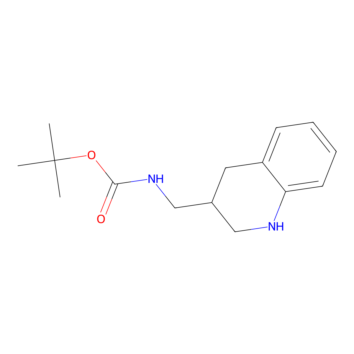 tert-butyl N-(1,2,3,4-tetrahydroquinolin-3-ylmethyl)carbamate molecular structure, CAS 1539902-30-1