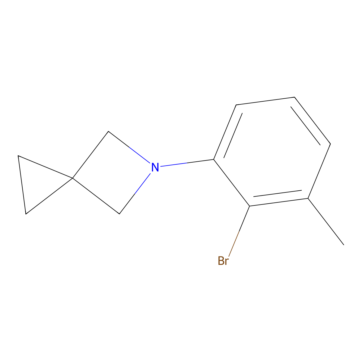 5-(2-Bromo-3-methylphenyl)-5-azaspiro[2.3]hexane molecular structure, CAS 1539929-08-2