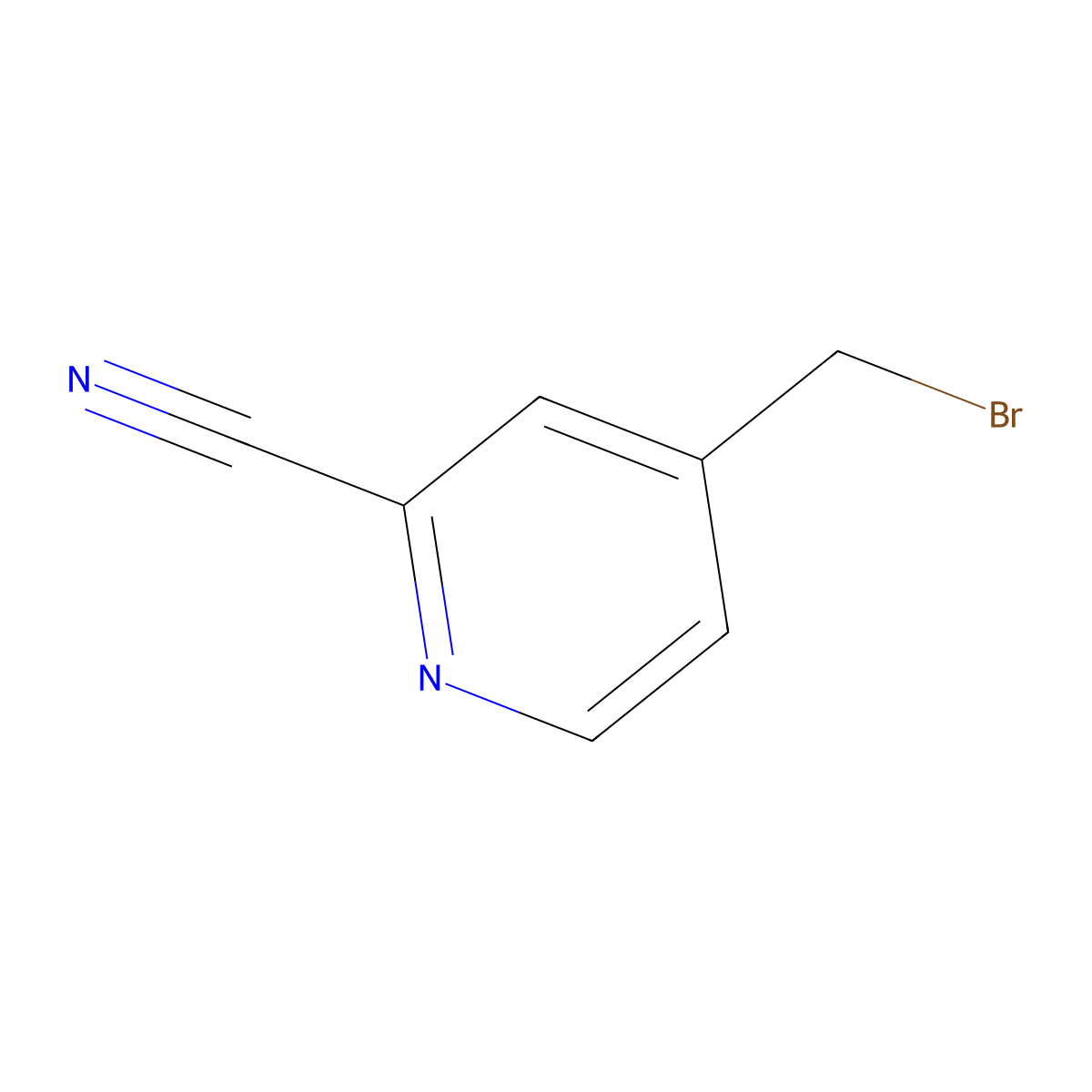 4-(Bromomethyl)picolinonitrile molecular structure, CAS 153993-99-8