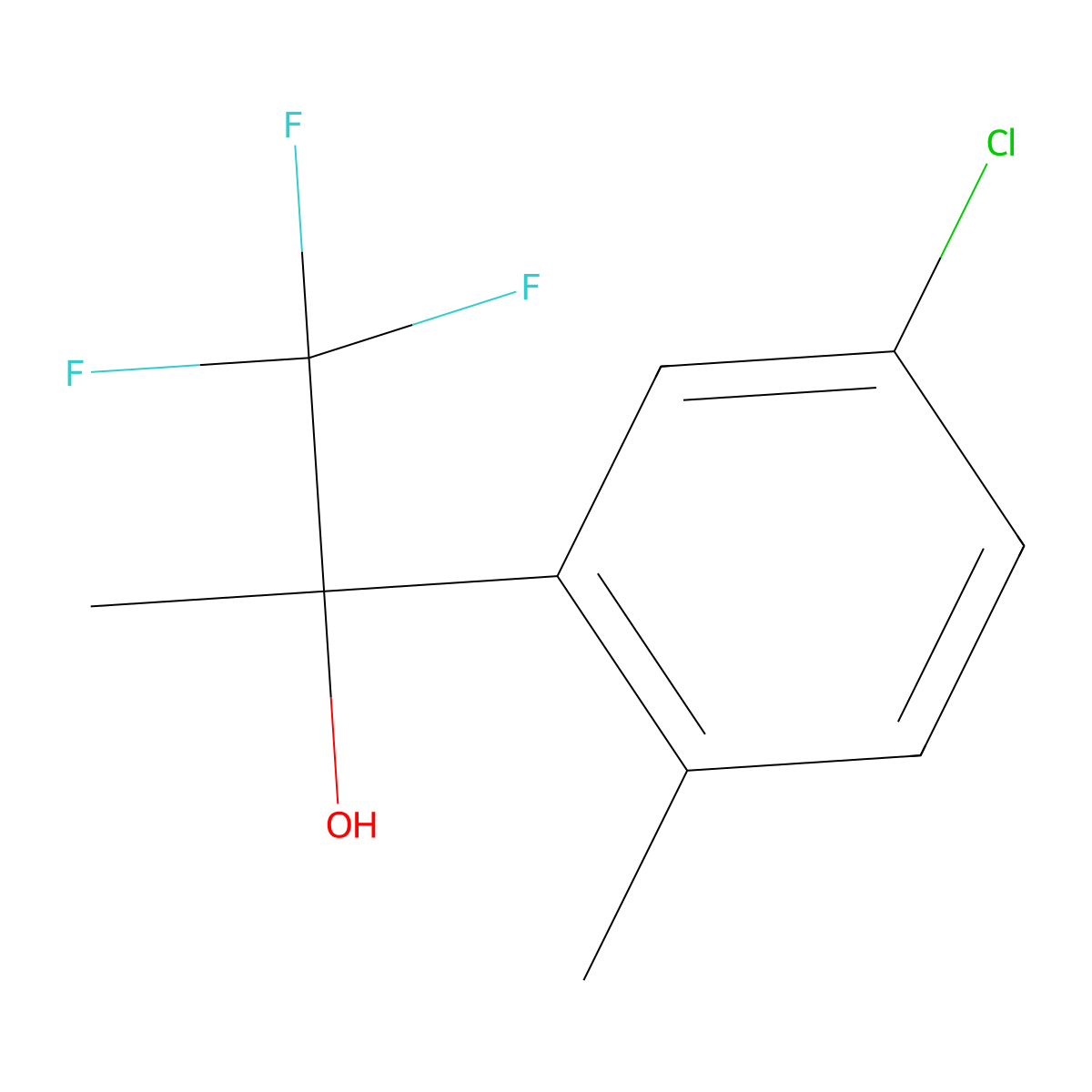 2-(5-Chloro-2-methylphenyl)-1,1,1-trifluoropropan-2-ol molecular structure, CAS 1539932-47-2