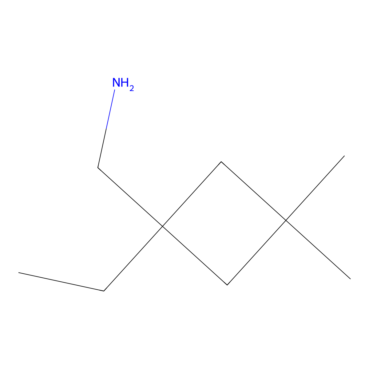 1-(1-Ethyl-3,3-dimethylcyclobutyl)methanamine molecular structure, CAS 1539934-47-8