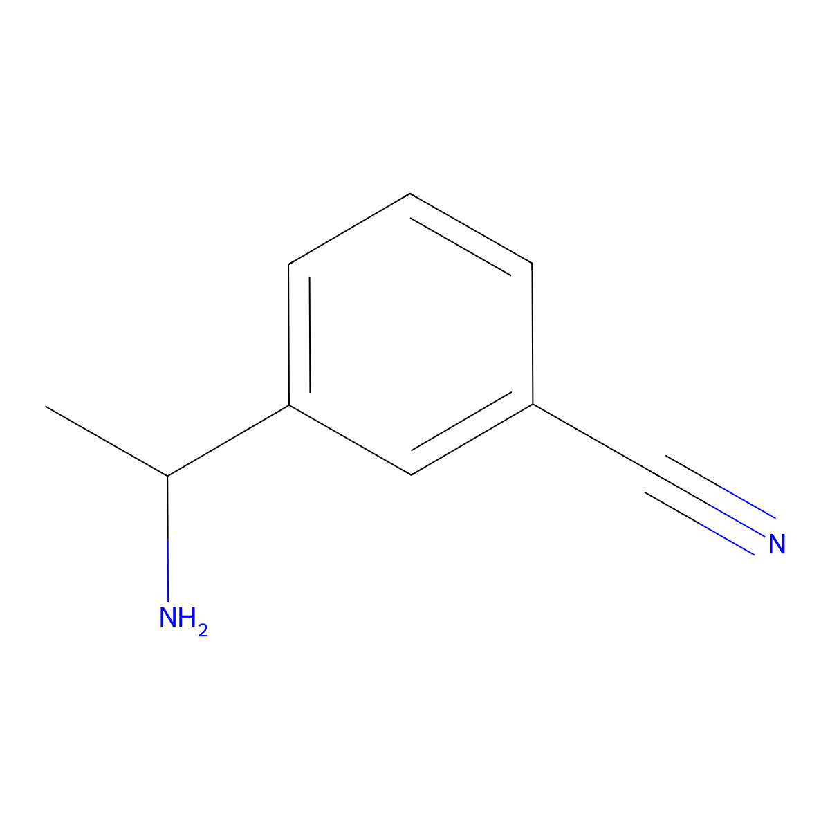 3-(1-Aminoethyl)benzonitrile molecular structure, CAS 153994-67-3