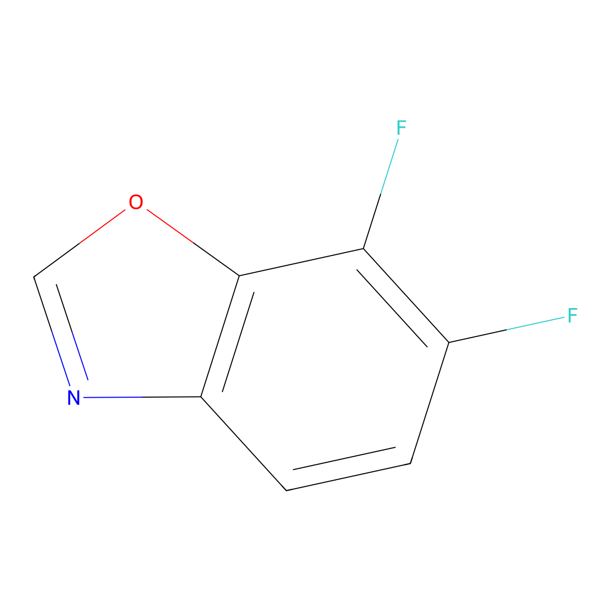 6,7-Difluorobenzoxazole molecular structure, CAS 1539942-11-4