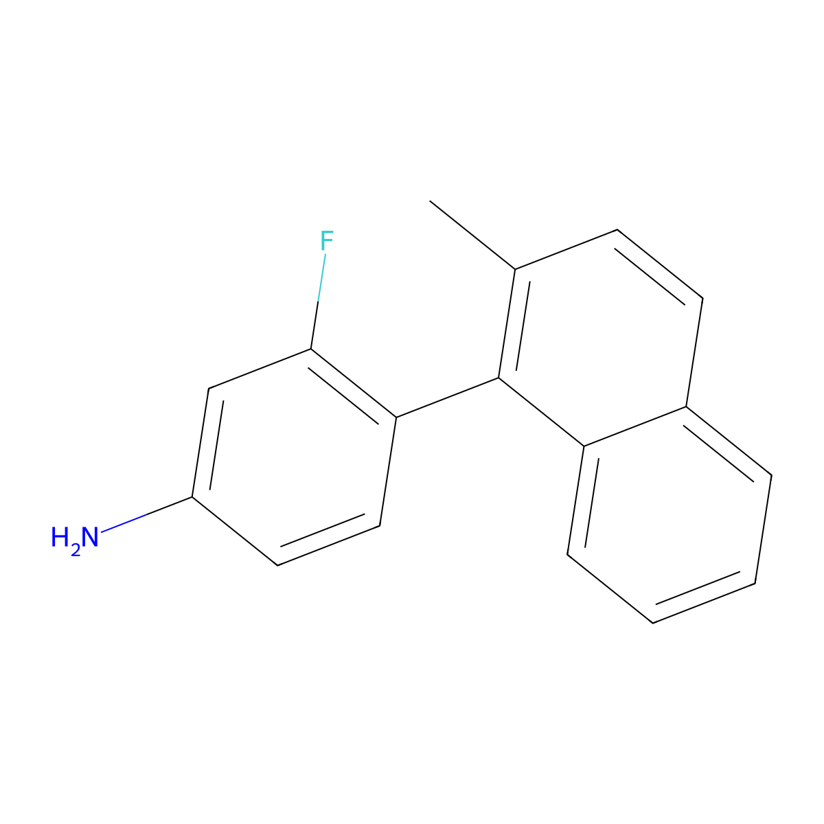 3-Fluoro-4-(2-methylnaphthalen-1-yl)aniline molecular structure, CAS 1539943-68-4
