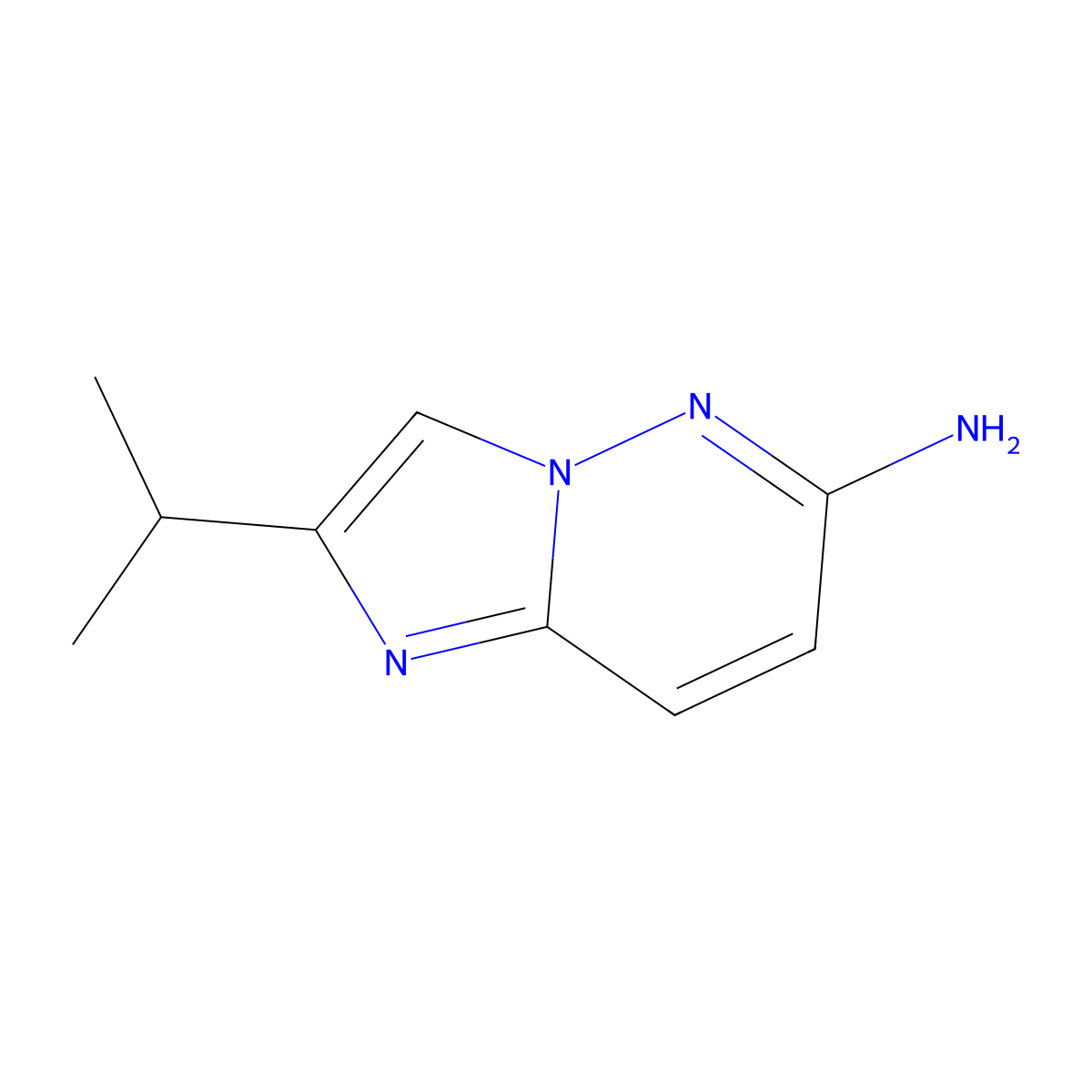 2-Isopropylimidazo[1,2-b]pyridazin-6-amine molecular structure, CAS 1539956-22-3