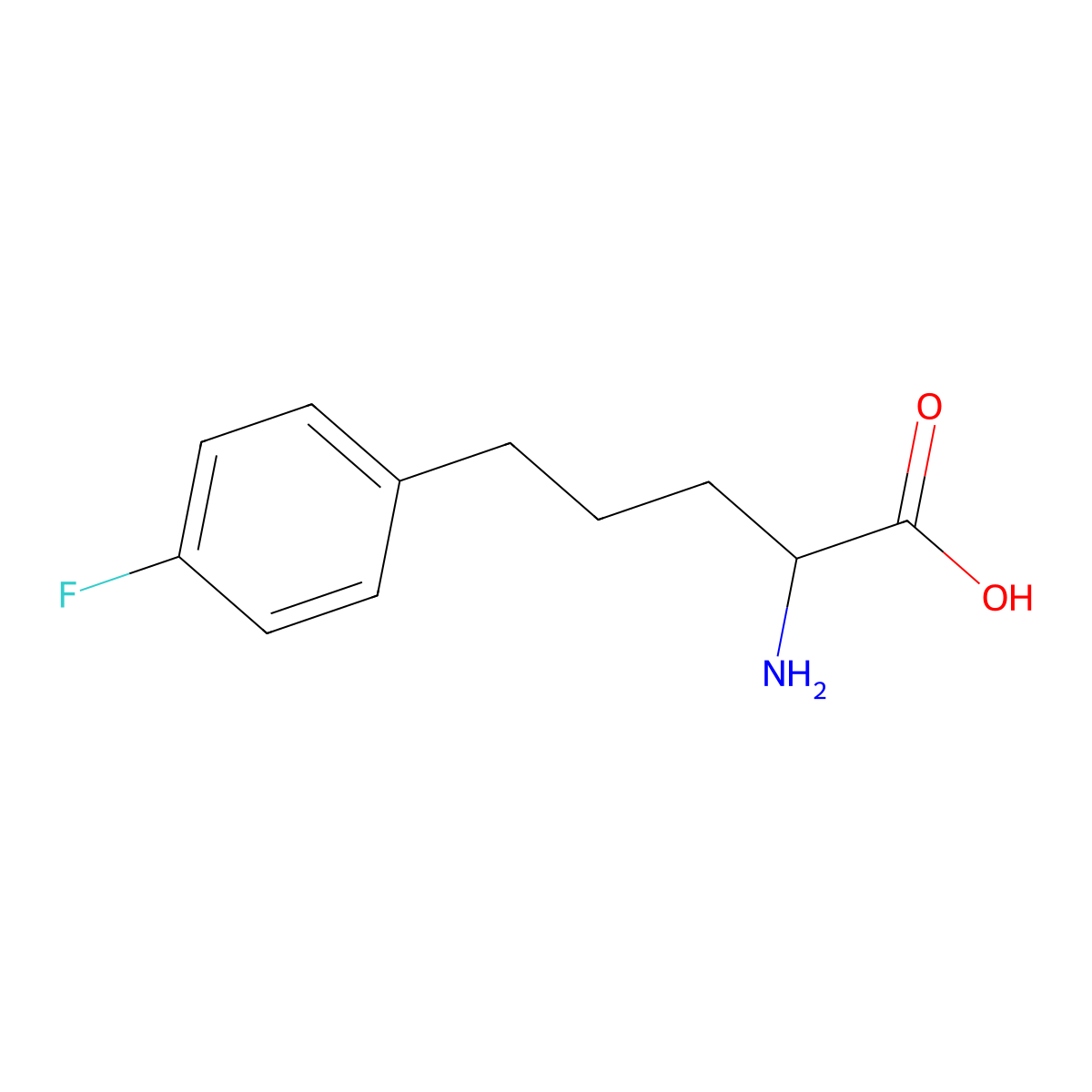 2-Amino-5-(4-fluorophenyl)pentanoic acid molecular structure, CAS 1539957-17-9