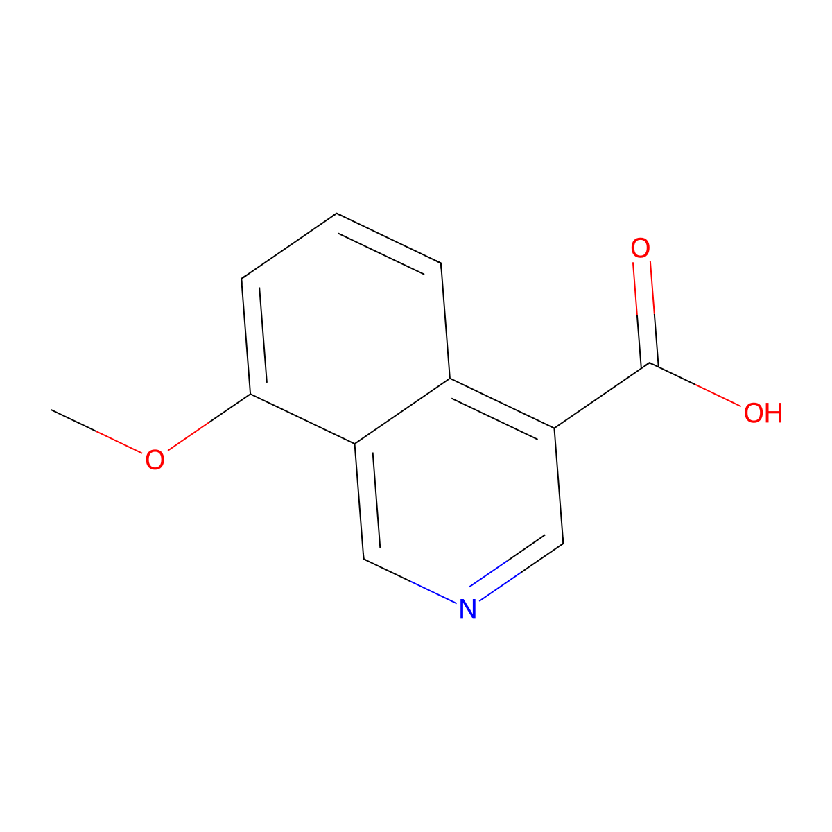 8-Methoxyisoquinoline-4-carboxylic acid molecular structure, CAS 1539960-58-1