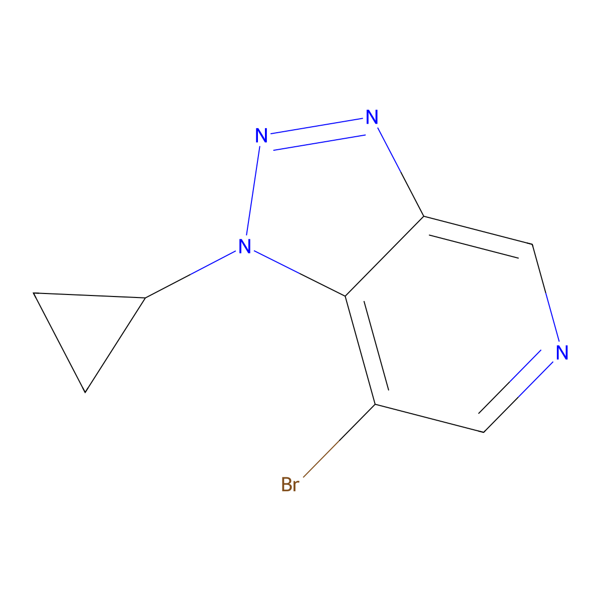 7-Bromo-1-cyclopropyl-1H-[1,2,3]triazolo[4,5-c]pyridine molecular structure, CAS 1539961-20-0