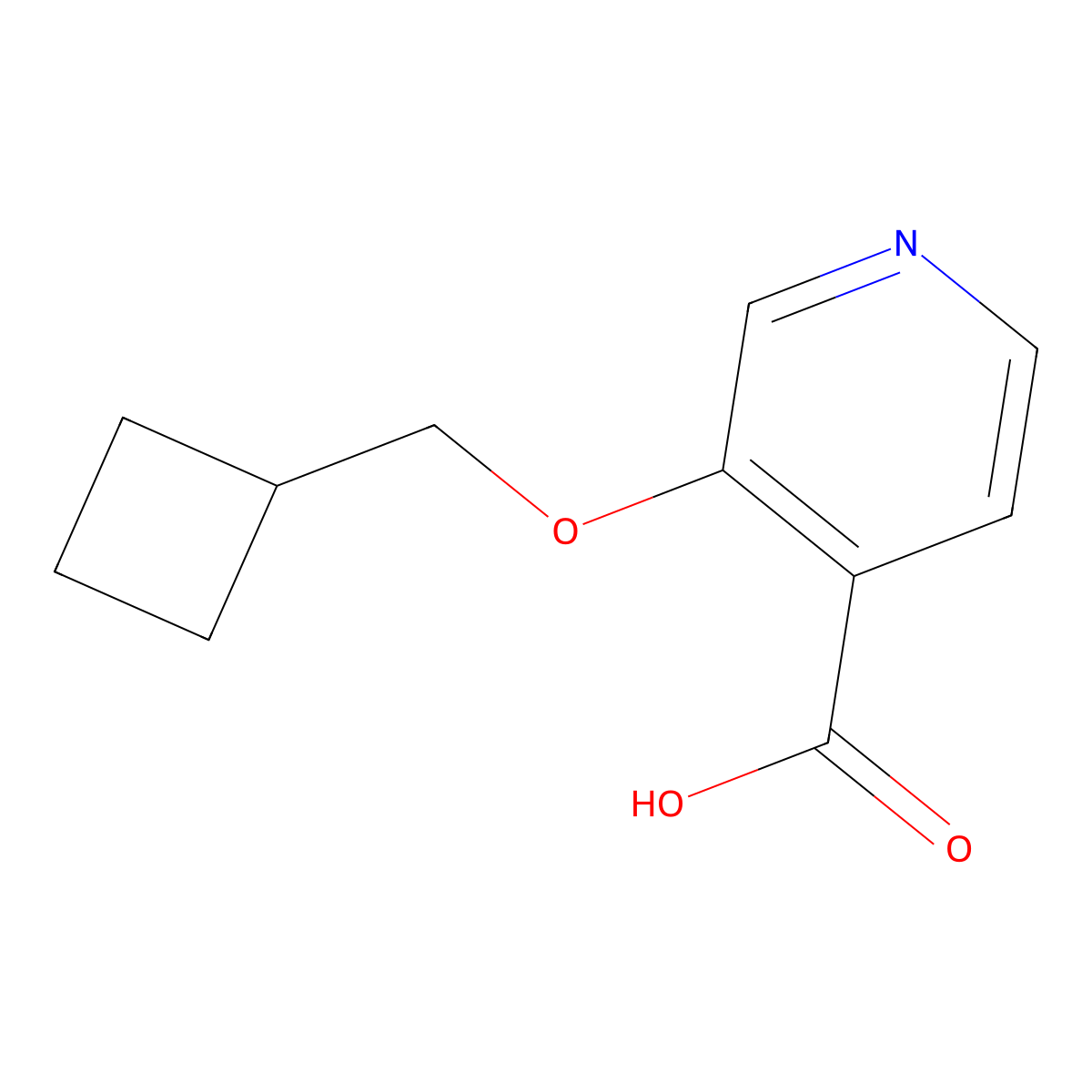 3-(Cyclobutylmethoxy)isonicotinic acid molecular structure, CAS 1539966-56-7
