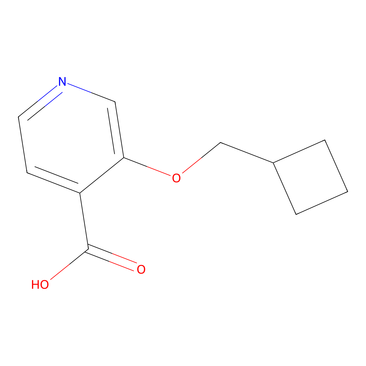 3-(Cyclobutylmethoxy)isonicotinic acid molecular structure, CAS 1539966-56-7